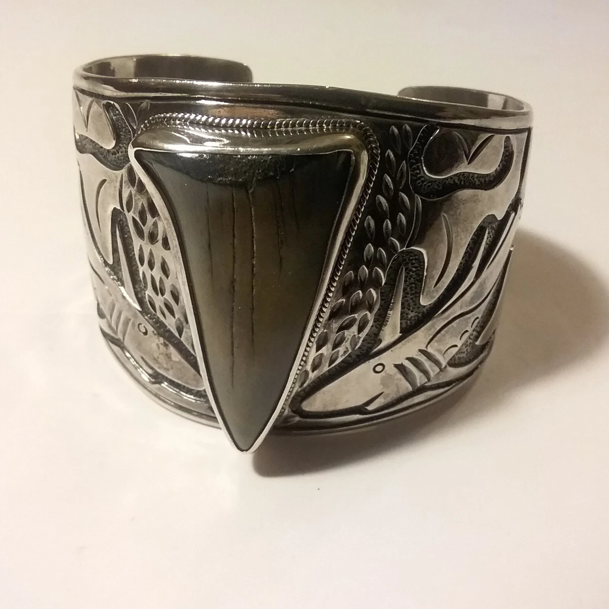 Lilyシルバーバングル sharktooth shark tooth bracelet products for sale | eBay