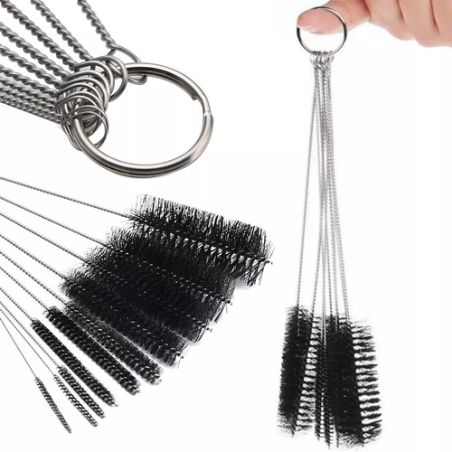 10 Stück/Set Reiniger Flasche Rohr Rohr klein lang Reinigungsbürsten Nylon Strohhalmbürste - Bild 8 von 11