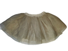 Gymboree Girls Gold Metallic Tulle Tutu Skirt Holiday Christmas Portrait 3T 3 T