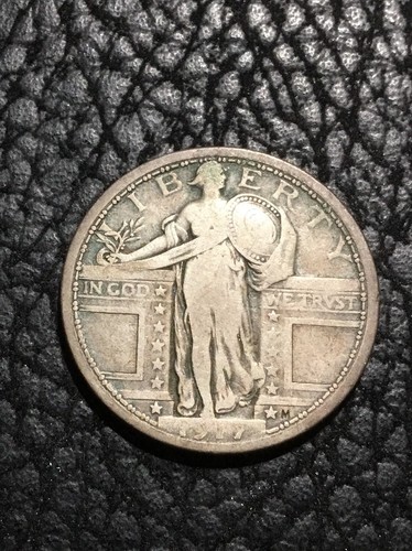 1917 TYPE 1 - STANDING LIBERTY QUARTER - F - INV#6744