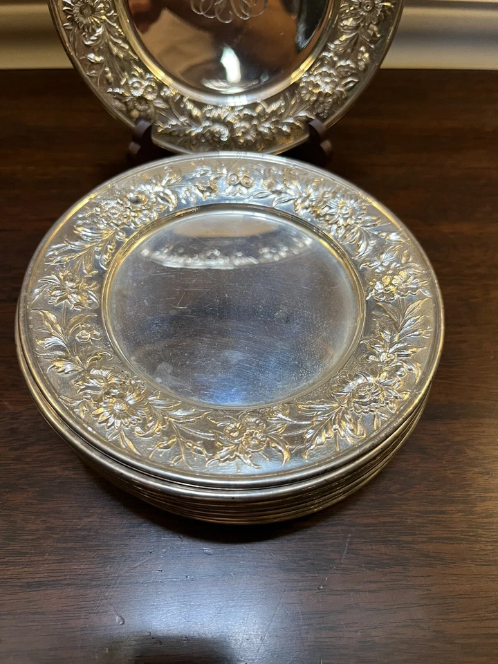 Platos de pan de ley S. Kirk (12) patrón 127F Foto 2 de 4