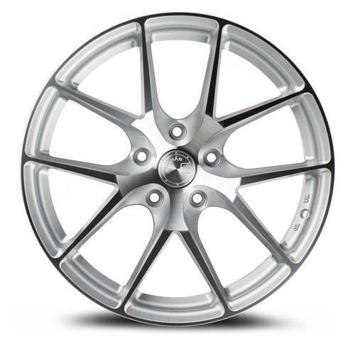 One 20x10.5 Aodhan AFF7 5x112 +35 Flow Forged Machined Silver Wheel - Picture 2 of 3