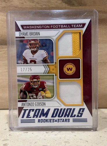 2021 Panini Rookies & Stars Dyami Brown Antonio Gibson Team Duals Patch 17/25
