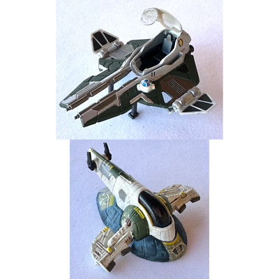 2 Diecast 3  Star Wars Titanium Series Lot Anakin Starfighter Jango Fett Slave 1