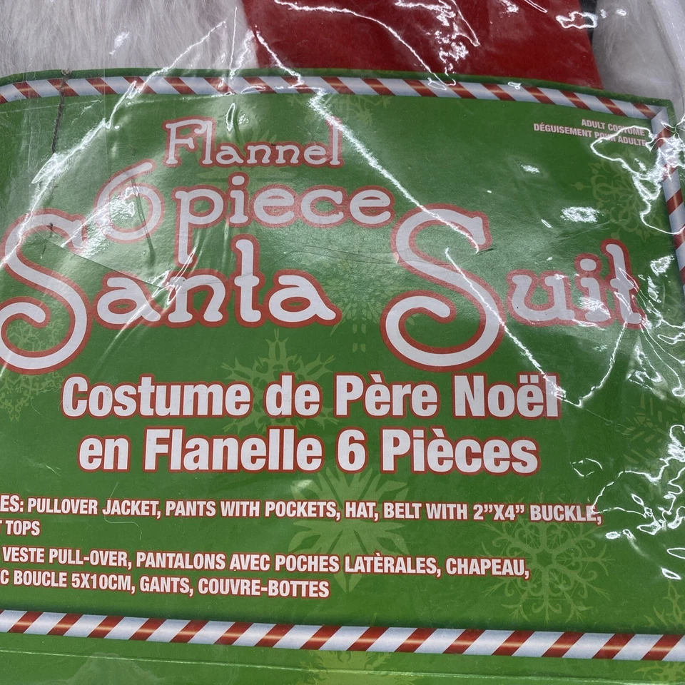 Traje de Papá Noel Rubie's/Forum Franela Roja 6 Piezas Talla XL Foto 3 de 4