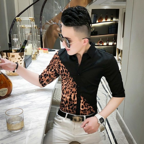 Leopard Print Shirt Slim Fit 