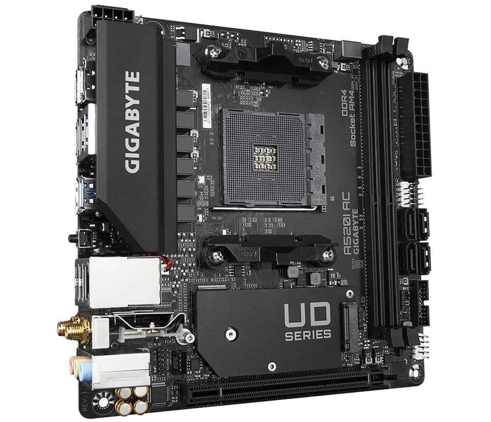 Gigabyte A520I AC AMD A520 Socket AM4 Mini ITX DDR4-SDRAM Motherboard - Imagen 2 de 4