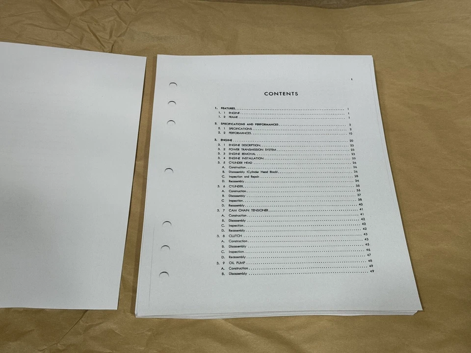 Papel de 3 agujeros 1968 Honda CT90 K0 CT90K0 Trail 90 manual de reparación taller de servicio Foto 2 de 4