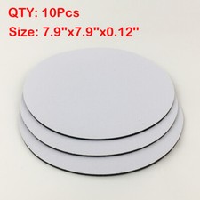 10Pcs Round Mouse Pad Sublimation Blank Mouse Pad, Bland White Circle Mousepad