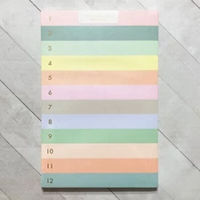 Rifle Paper Co Numbered Colorblock Large Memo Notepad 9x6" Designer