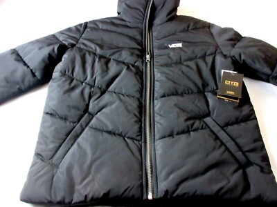 Vans Women's Foundry Puffer MTE All Weather Full Zip Insulated Jacket Black NWT