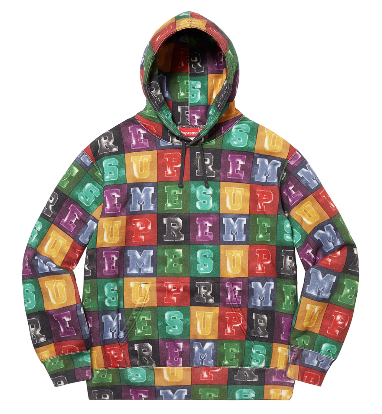 Sweat shirt à capuche Supreme Blocks neuf boîte à capuche logo classique 2020 FW20 taille M