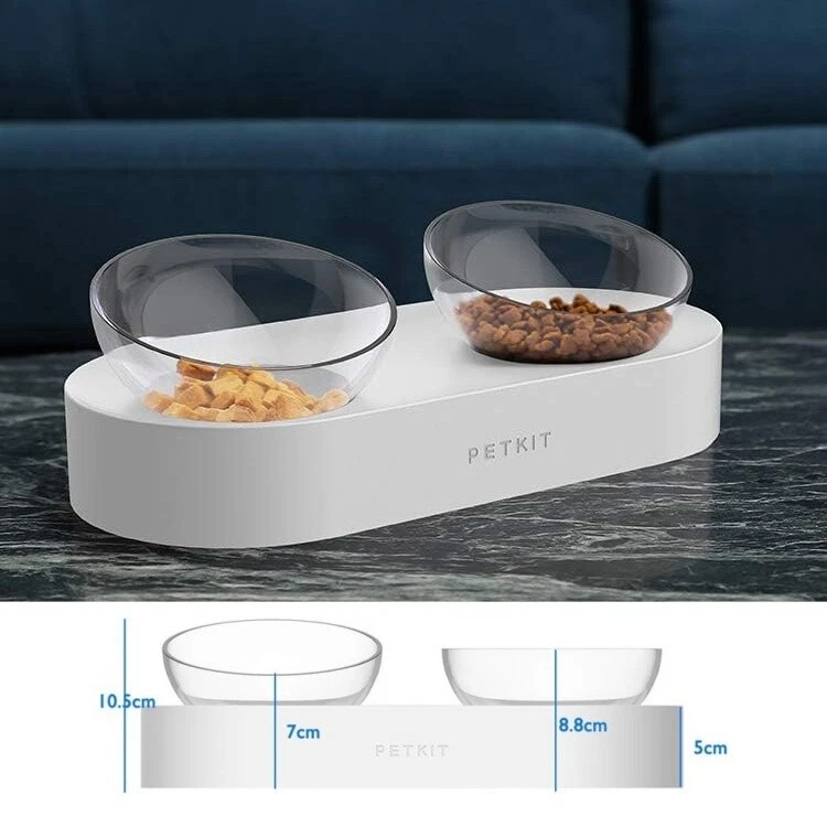 PETKIT Futterstation Antirutsch Katzennapf 15° Doppelnapf-Außenkarton Lagerstaub - Bild 2 von 4