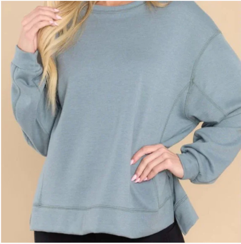 Simple Solutions Dusty Blue Top SM