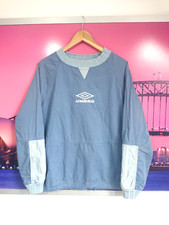 Umbro Vintage 90s Maine Road Drill Top Liam Gallagher Oasis | Medium / Large