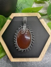 2.25  Handmade 925 Silver Plated Gemstone Wire Wrapped Pendant New B2222