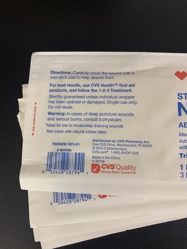 11 Count CVS Health Sterile Non-Stick Pad 3“ X 8“ Absorbs & Protects  - Picture 3 of 4