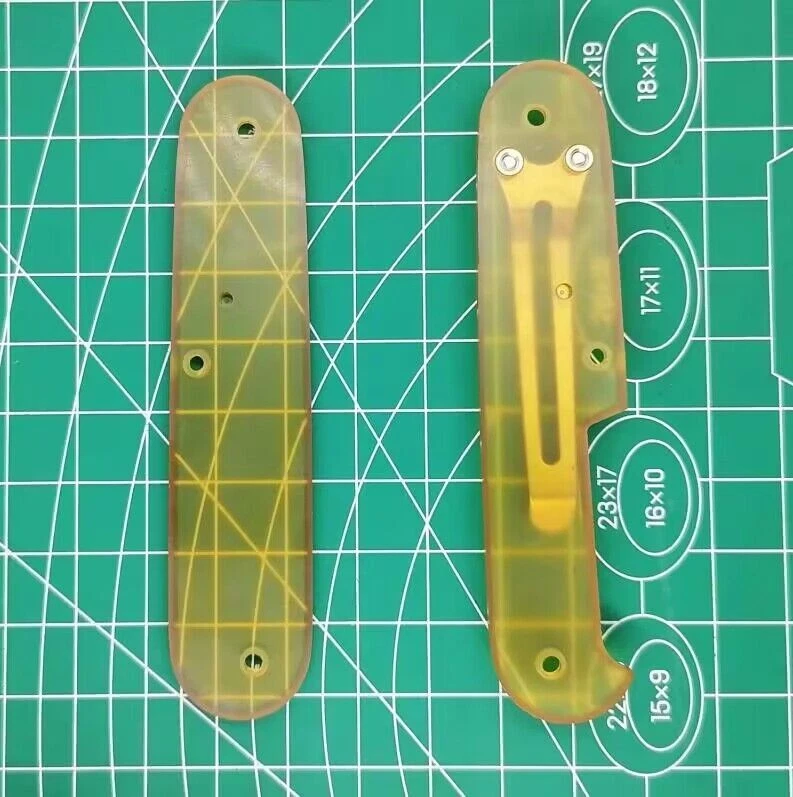 1 par de escalas ULTEM PEI con clip de bolsillo para navaja suiza Victorinox 91 mm Foto 4 de 4