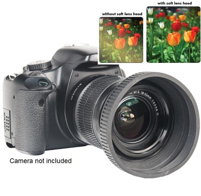 Bower 52mm Collapsible Rubber Lens Hood for Photo Camera Lens & Camcorder