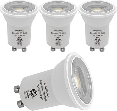 KAKEMONO Dimmable MR11 GU10 Base LED Bulb 35mm Mini/Small Spotlight 120V 3W... 