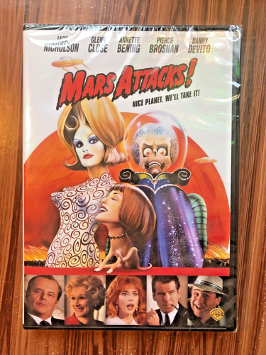 Mars Attacks DVD Nicholson Brosnan Devito 1996 Movie Sci-Fi Comedy Action NEW - Picture 8 of 9