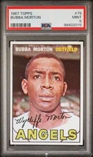 1967 TOPPS #79 BUBBA MORTON PSA 9