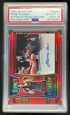 2022 Select UFC Octagon Action Signatures Red #IAD Irene Aldana Auto /99 PSA 10