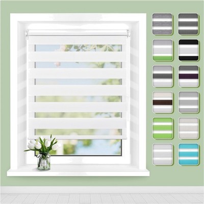 Doppelrollo Klemmfix ohne Bohren Fensterrollo Lichtregulierung Sichtschutz So...