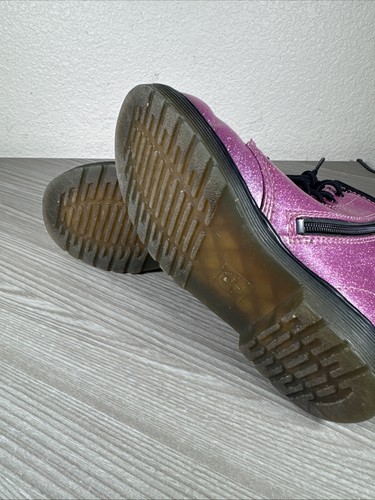 Dr. Doc Martens Kleinkind Mädchen Größe 10 Stiefel Stiefeletten rosa Glitzer T Schuhe 1460 - Bild 4 von 4