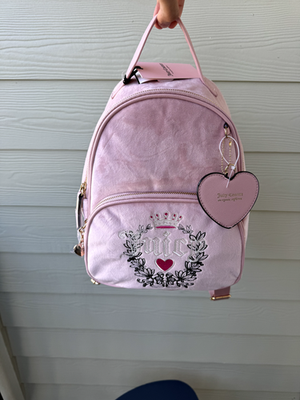 Juicy Couture Backpack Pink Diamond Velour Heritage School  display picture 3