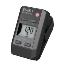 Seiko Black Digital Metronome With Clock Function And High Contrast Lcd