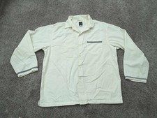 Vintage Gap Pajama Shirt Mens L Ivory Chest Pocket Sleepwear Made in Macau