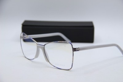 NEW ANDY WOLF HUNT COL. E IVORY BLUE GUNMETAL AUTHENTIC FRAMES EYEGLASSES 56-15