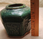 Antique Chinese Shiwan Pottery Hexagonal Ginger Jar — photo 9