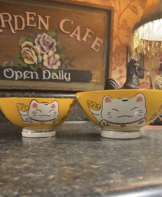Japanses Ceramic Noodle Bowl Qizhen Lucky Cat
