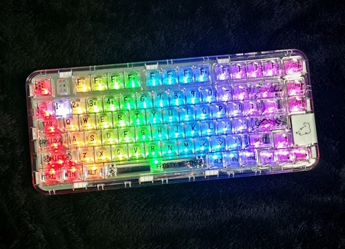 CoolKiller CK75 Wireless Transparent Gasket Mechanical Keyboard-Polar Bear RGB
