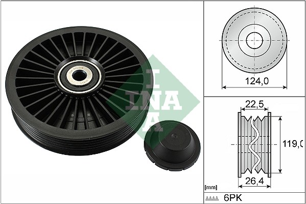 Umlenkrolle Keilrippenriemen FÜR Opel, Volvo, Saab - Schaeffler INA 532 0242 10-image