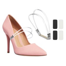 2 Pairs Rhinestone Elastic High Heels Shoe Straps, Clear