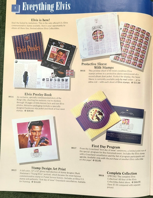 エルビスプレスリー記念スタンプ Elvis Presley USPS 1st Day Issue Commemorative Stamp Set Complete