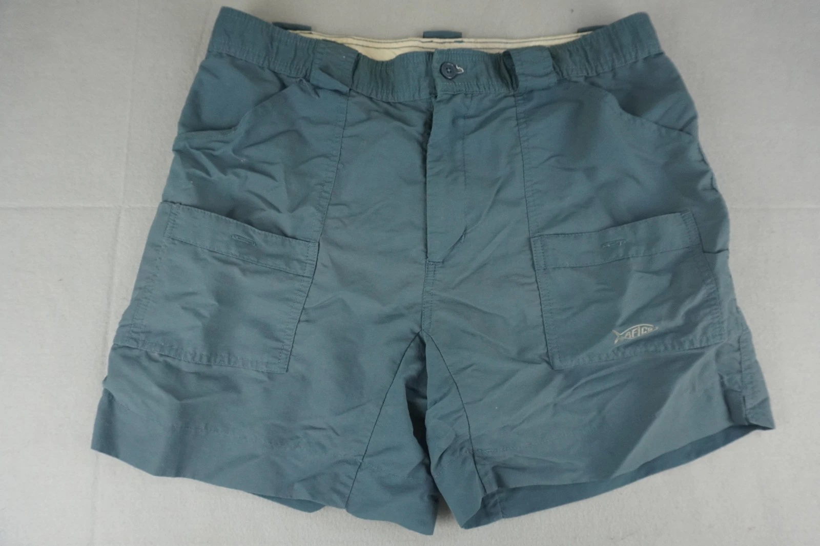 Aftco Shorts Mens 34 Bluewater Active Fit The Original Fishing Blue M01 Preppy