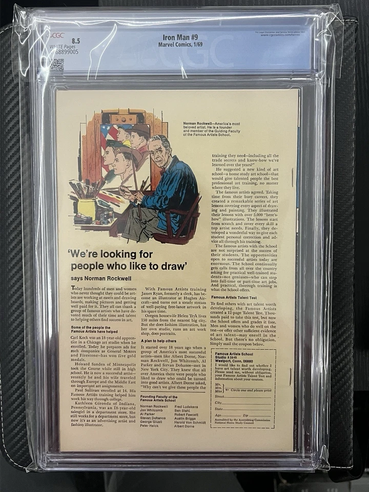 IRON MAN #9 CGC 8.5 IRON MAN VS HULK MARVEL 1969 Marvel Comics Silver Age - Image 2 of 2