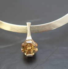 71. schöner Citrin Anhänger Gleiter schlicht honiggelb 925 Sterling Silber