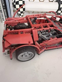 LEGO Technic 8070 Super Car Red V8 2011 Built Set May Be Missing Parts