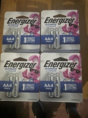 4 Packs New  Energizer AA Ultimate Lithium Batteries 16 Total - FREE SHIP
