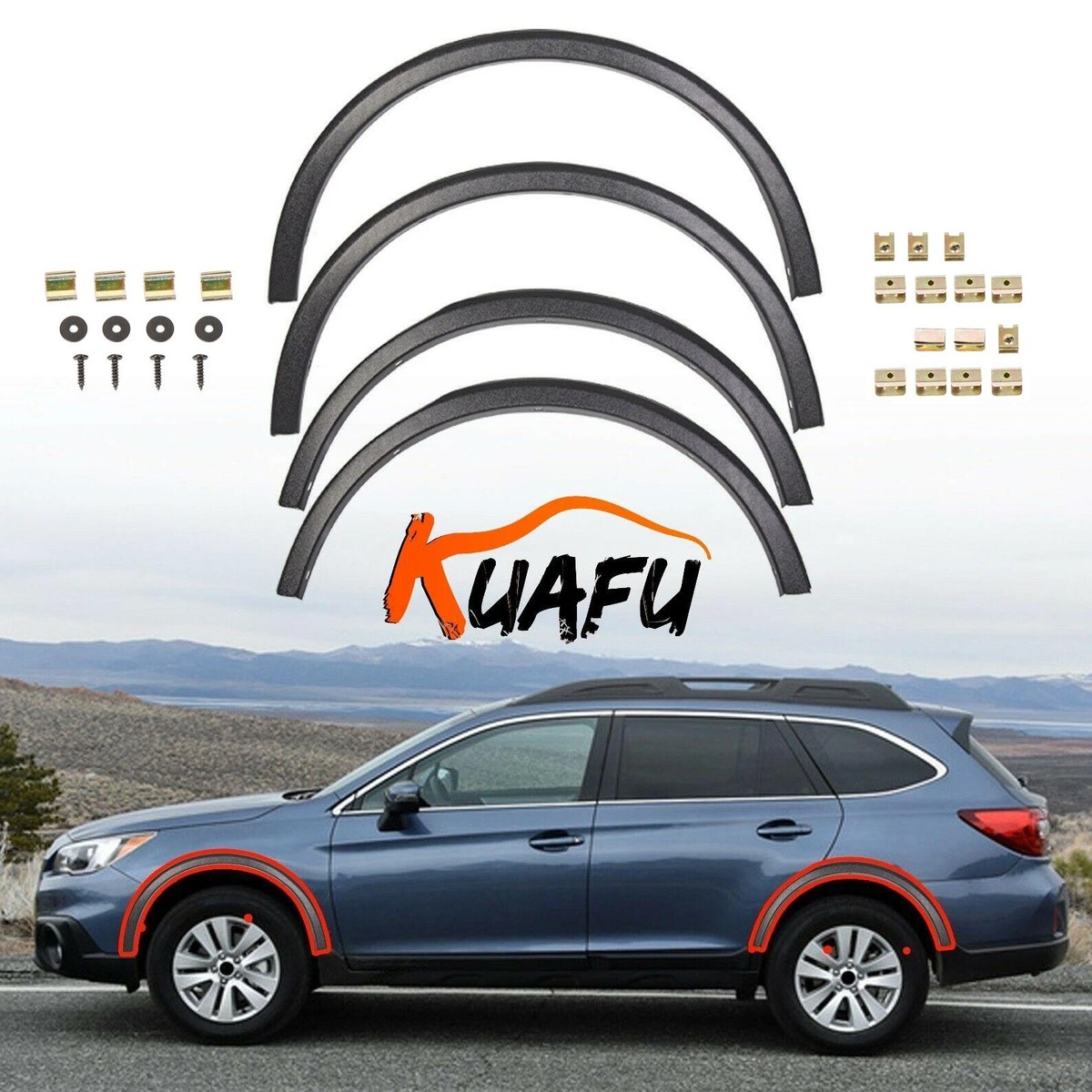 For 2015-2019 Subaru Outback Wheel Arch Molding Fender Flare Kit