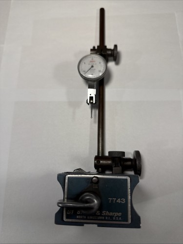 Brown & Sharpe Magnetic Base 7743 And SPI Dial Drop Indicator 24-400-4