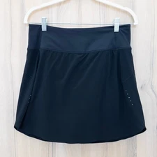 Athleta Womens Run With It Skort Size M Black Activewear Sporty Tennis Golf