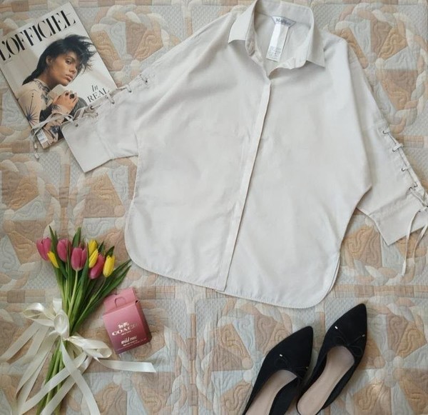 Women Max Mara Shirt Ivory Cotton S
