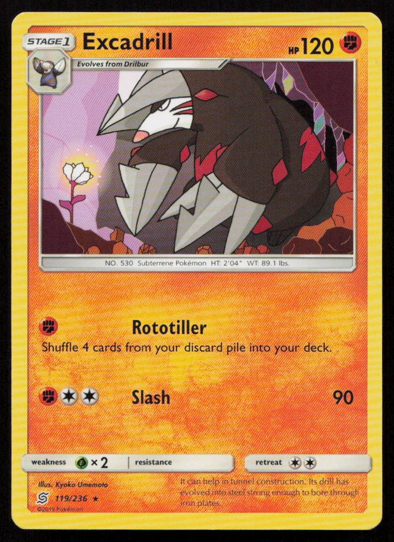 Excadrill 119/236 Rare Unified Minds Pokemon Lightly Played