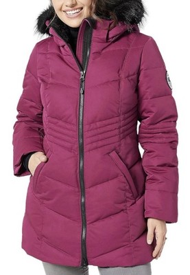 Arctic Expedition Chevron Quilted Down Parka Boysenberry Woman s XL Canada Down